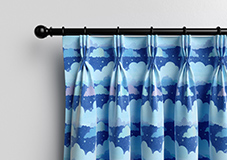 Cloudy Cosmos, Calm Blues - Made to Measure Curtains - Image 11